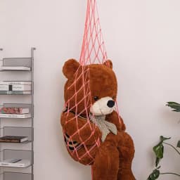 1pcs Hanging Toy Storage Cotton Rope Hanging Net Hand-woven Plush Toy Storage Net Bag Bohemian Toy Hammock