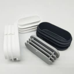 Oval Oblong Rectangle Plastic Blanking End Caps Tube Pipe Inserts Plugs Bungs Stopper For Table Feet Chair Leg Black/White/Grey
