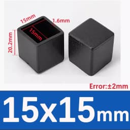 Furniture Tube End Covers Tips Non-slip Floor Protector Pads Pipe Plugs Square/Rectangle Black Chair Leg Caps Rubber Table Feet