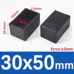 Furniture Tube End Covers Tips Non-slip Floor Protector Pads Pipe Plugs Square/Rectangle Black Chair Leg Caps Rubber Table Feet