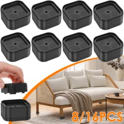 8/16 Pcs Furniture Risers Heavy Duty Bed Chair Table Heightening Foot Pad Non-slip Floor Protecto Furniture Feet Leg Lift