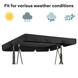 1set Multi-color Outdoor Swing Chair Awning Garden Waterproof Swing Canopy Roof Covers Outdoor Garden Courtyard Swing Sunshades