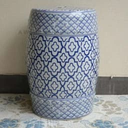 Ceramic Shoe Changing Stool Drum Bathroom Neoclassical Drum Stool Sitting Low Stool Round Designer Furniture Office Footrest