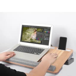 Solid Wood Knee Table Multifunctional Laptop Desk Adjustable Bed Table Laptop Stand