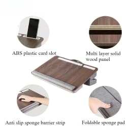 Solid Wood Knee Table Multifunctional Laptop Desk Adjustable Bed Table Laptop Stand