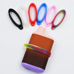 2PCS 40mm Silicone Ring Lanyard Band With Hole For Box Mechanical Rod Accessories Rope Hanging Loop Keychain Rubber Decoration