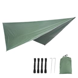 Portable Mosquito Net Nylon Camping Hammock with Waterproof Rain Fly Canopy Tarp  for Outdoor Hanging Bed Sleeping