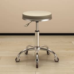 Professional Swivel Salon Stool with Wheels Ottomans Adjustable PU Leather Stylist Chair for Nail Spa Beauty Salon Furniture