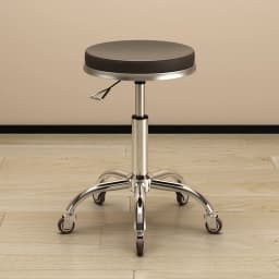 Professional Swivel Salon Stool with Wheels Ottomans Adjustable PU Leather Stylist Chair for Nail Spa Beauty Salon Furniture