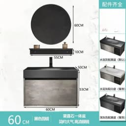 Modern Bathroom Cabinet Smart Mirror Cabinet Rock Integrated Washbasin Bathroom Vanity Cabinets with Sink Bathroom Furniture