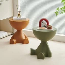 Light Cartoon Sofa Edge Table Mordern Creative Flat Head Coffee Table Small Household Plastic Furniture Side Table