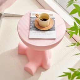 Light Cartoon Sofa Edge Table Mordern Creative Flat Head Coffee Table Small Household Plastic Furniture Side Table