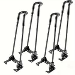 Heavy-Duty Collapsible Metal Hair Pin Table Legs Pads for DIY Projects and Home Furniture - Sturdy, Foldable, Assemble 