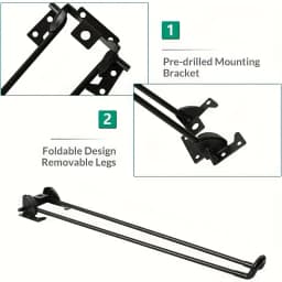 Heavy-Duty Collapsible Metal Hair Pin Table Legs Pads for DIY Projects and Home Furniture - Sturdy, Foldable, Assemble 
