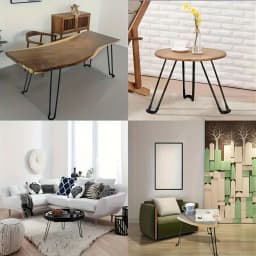 Heavy-Duty Collapsible Metal Hair Pin Table Legs Pads for DIY Projects and Home Furniture - Sturdy, Foldable, Assemble 