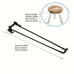 Heavy-Duty Collapsible Metal Hair Pin Table Legs Pads for DIY Projects and Home Furniture - Sturdy, Foldable, Assemble 