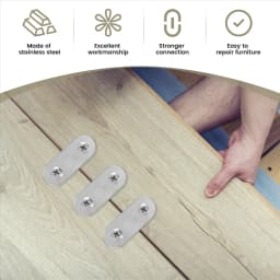 Flat Mending Plates Repair Fixing Joining Brackets 40x15mm 10pcs