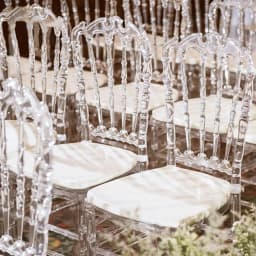 24pcs)Acrylic Transparent Crown Chiavari Crystal Dining Chairs for Wedding