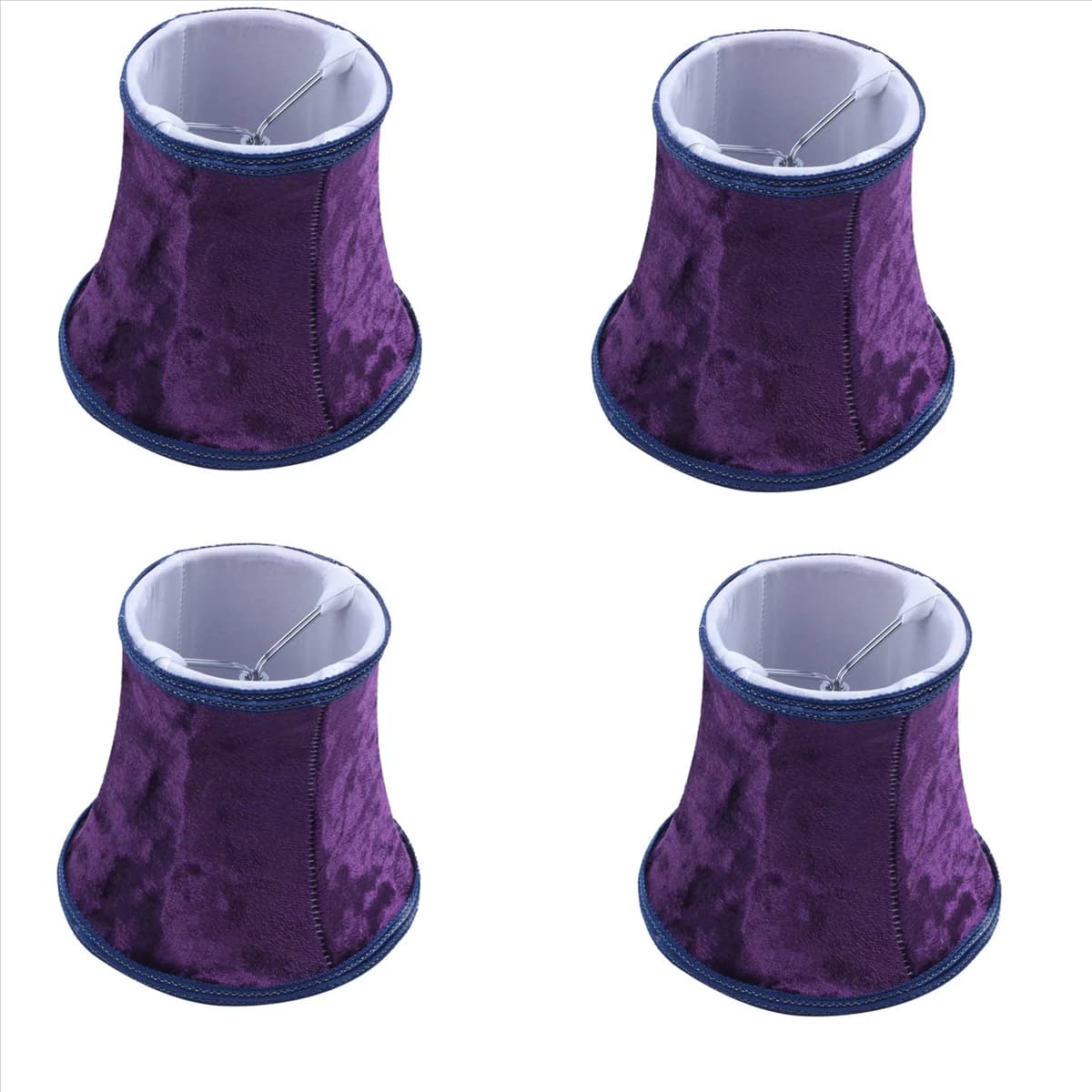 BAAU 4X Fabric Clip on Lamp Shade, E14 Handmade Lampshade for Modern European Style Wall Sconce Lamp, (Dark )