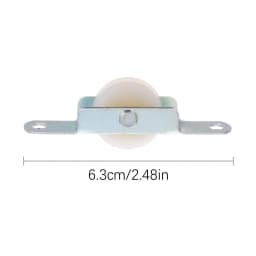 4pcs Patio Umbrella Rope Pulley Bracket Parasol Rope Sliding Bracket Replacement Parts Umbrella Steel Furniture Door Rollers