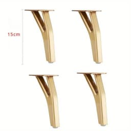 4pcs 15cm Y-Shape Metal Furniture Legs Modern Replacements Feet Heavy Duty Tapered Table Sofa Legs Couch Decorative Leg