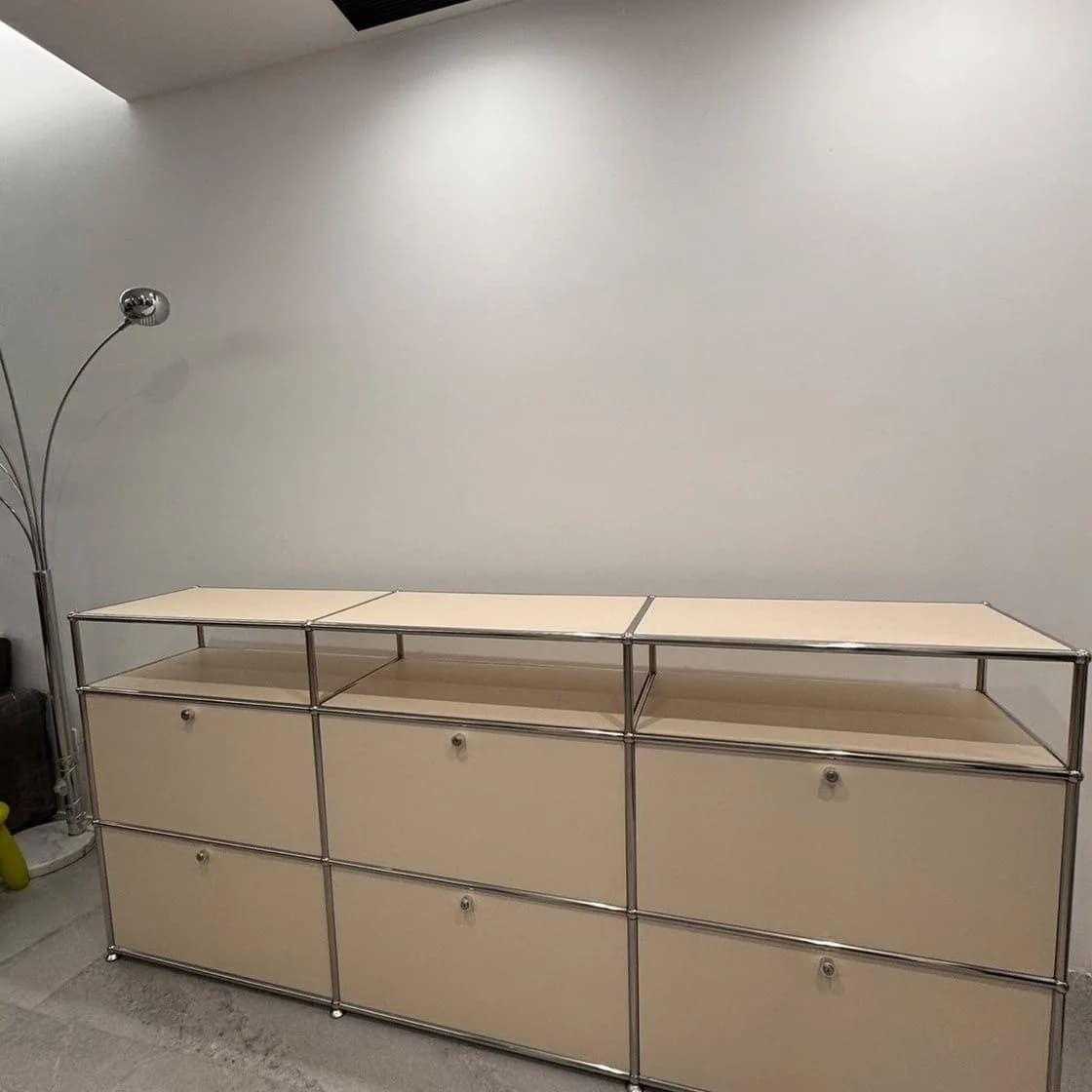Modern Module Living Room Cabinet Stainless Steel TV Cabinet Storage Combination Sideboard Chest of Drawers Customizable Wooden