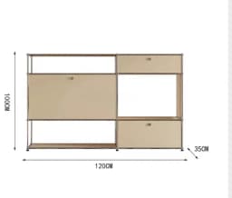 Modern Module Living Room Cabinet Stainless Steel TV Cabinet Storage Combination Sideboard Chest of Drawers Customizable Wooden