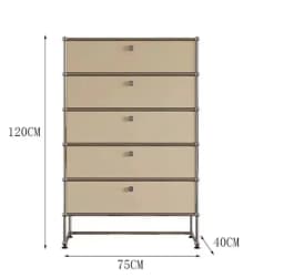 Modern Module Living Room Cabinet Stainless Steel TV Cabinet Storage Combination Sideboard Chest of Drawers Customizable Wooden