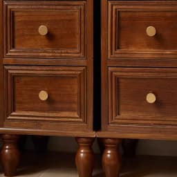 28cm Ultra-Thin Waterproof Sideboard Anti-Collision Drawer Cabinet with Brass Handles for Compact Living Room/Corner Storage