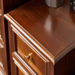 28cm Ultra-Thin Waterproof Sideboard Anti-Collision Drawer Cabinet with Brass Handles for Compact Living Room/Corner Storage