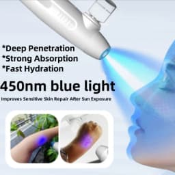 2025/High Pressure 450nm Blue Light Facial Care Nano Spray Water Pen for Facial Deep Hydration