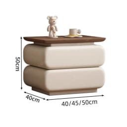 Cream Style Bedside Table Space Saving Design Trendy Simple Nightstands Storage Drawers Mesita De Noche Bedroom Furniture