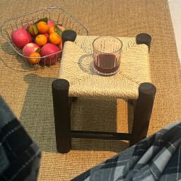 Chinese Summer Retro Rattan Stool - Low Profile Household Chair Sturdy Seat Practical Design