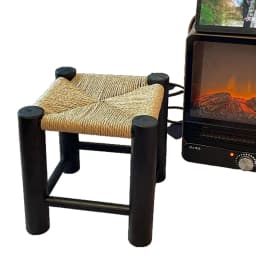 Chinese Summer Retro Rattan Stool - Low Profile Household Chair Sturdy Seat Practical Design