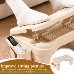 Foot Rest for Under Desk Adjustable Comfortable Foot Stool Portable Offices Footrests with Massage for Birthday Christmas party