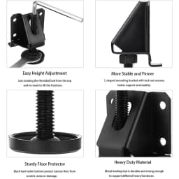 4Pcs Adjustable Furniture Leveler Heavy Duty Furniture Feet Support For Sofa Table Chair Cabinet Height Adjuster Leveling Feet
