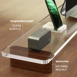 Clear Acrylic Monitor Stand Riser for Computer Office Desk Organizer Shelf Laptop Screen Holder Desktop Workstation Accessories