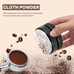 DFFG Espresso 304 Stainless Steel Coffee Distributor Leveler Tool Coffee Tamper with Three Angled Slopes 49mm