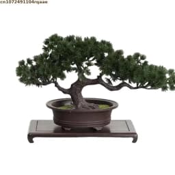 Premium Wooden Desktop Bonsai Shelf | Miniature Plant Stand & Tea Set Pedestal Flowerpot Holder for Home/Office