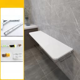 1Pc Wall Foldable Rack No Punching Baffle Kitchen Wall Mounted Multi-Functional Dining Table