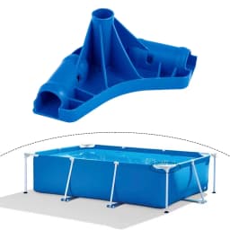 Pool Frame Corner Joint Premium Easy to Install Outdoor Pool Frame Parts Fitting for 28270-28273 Swimming Pool Metal Frame Pools