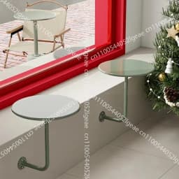 Wall-mounted Small Round Table, Wall-mounted Side Table, Dessert Shop,coffee Table, Industrial Style Wall-to-wall