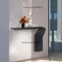 Simple Art Console Table Creative Entrance Furniture Console High-grade Special-shaped Solid Wood Wall Nordic Decorative Table E