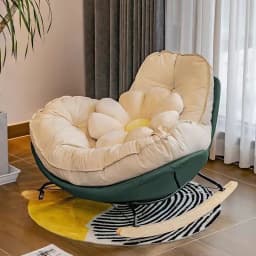 Eggshell Chair Nordic Balcony LivingRoom Bedroom Leisure Recumbable Sleeping Single Rocking Chair Lazy Sofa Deluxe Penguin Chair