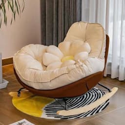 Eggshell Chair Nordic Balcony LivingRoom Bedroom Leisure Recumbable Sleeping Single Rocking Chair Lazy Sofa Deluxe Penguin Chair