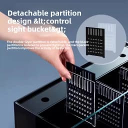 Multi-format Modular Partition Aquarium System Self-cleaning Glass Fish Tank Built-in Filter Small Ecological Water Change