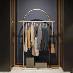 Metal Aesthetic Rack Minimalist Clothes Standing Girls Designer Display Clothes Rack Modern Nordic Perchero Household Goods