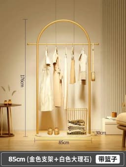 Metal Aesthetic Rack Minimalist Clothes Standing Girls Designer Display Clothes Rack Modern Nordic Perchero Household Goods