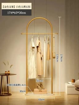 Metal Aesthetic Rack Minimalist Clothes Standing Girls Designer Display Clothes Rack Modern Nordic Perchero Household Goods