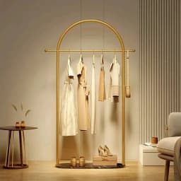 Metal Aesthetic Rack Minimalist Clothes Standing Girls Designer Display Clothes Rack Modern Nordic Perchero Household Goods